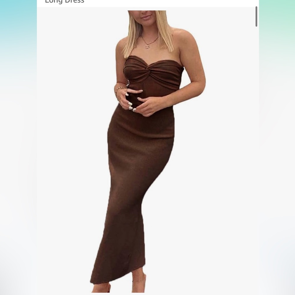 Elegant Brown Maxi Dress